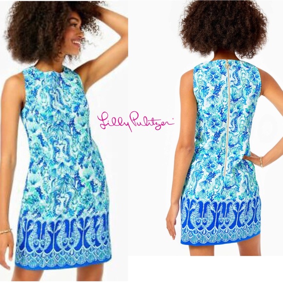 Lilly Pulitzer Mila stretch shift dress SEEING DOUBLE SZ 12